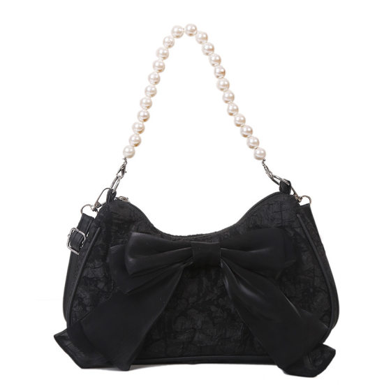 This year's popular retro bow bag women's spring 2022 new fashion pearl underarm shoulder messenger bag