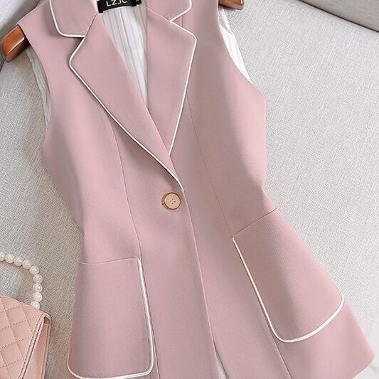 Autumn Professional Slim Fit Flesh-Covering Vest Jacket New Fat Girl Slimming Look Suit Vest Women's Plus Size Women's Clothing 2025