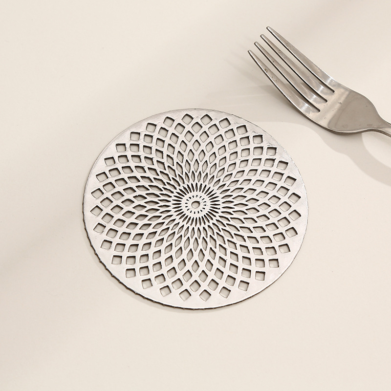 Posavasos redondos de estilo europeo, tapetes de mesa de restaurante occidental huecos de color sólido, tapetes para el hogar, tapetes de café, tapetes de aislamiento térmico al por mayor