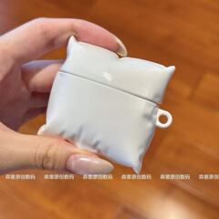 创意卡通枕头airpodspro3硅胶无线蓝牙耳机保护套适用苹果4代外盒