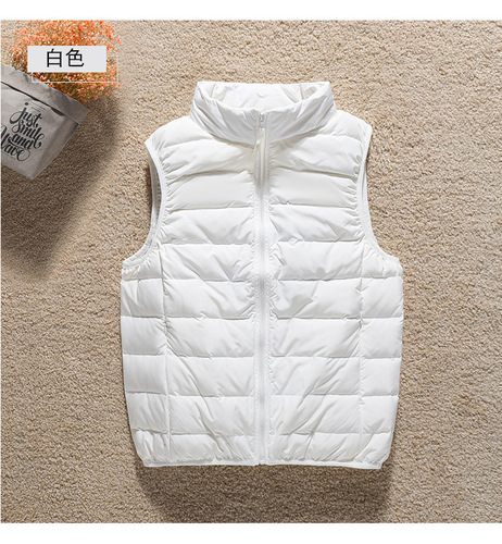 Seamless lightweight down jacket vest for women new style short waistcoat lightweight vest inner bold large size coat trendy