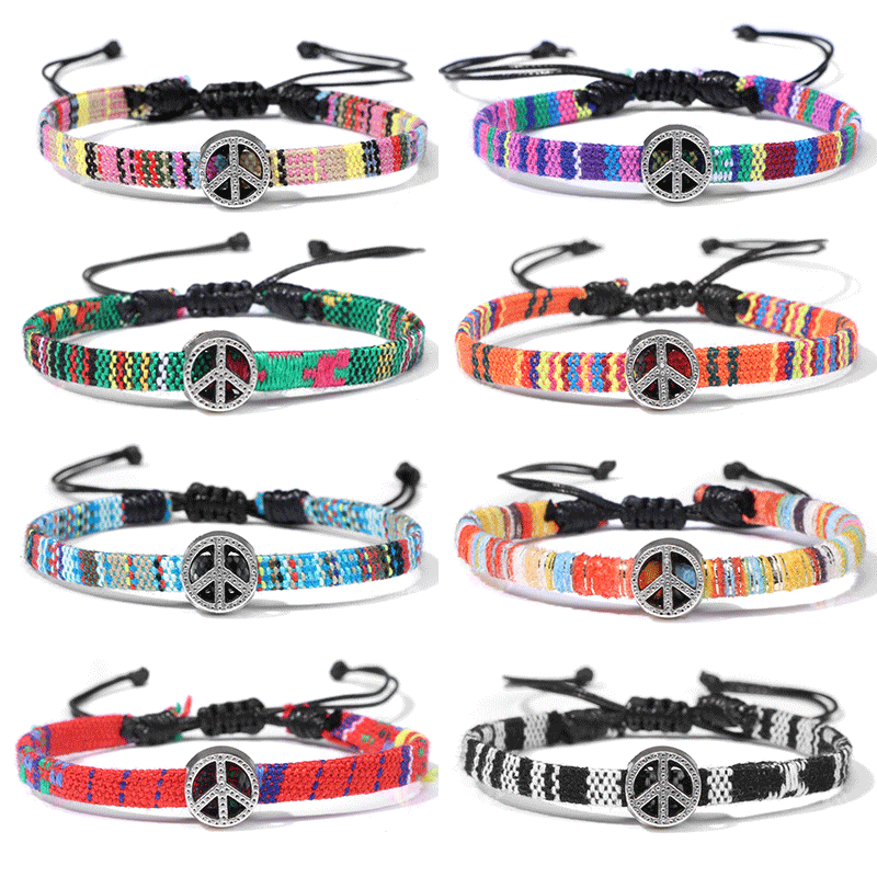 Retro Geometric Cloth Handmade Unisex Bracelets 1 Piece