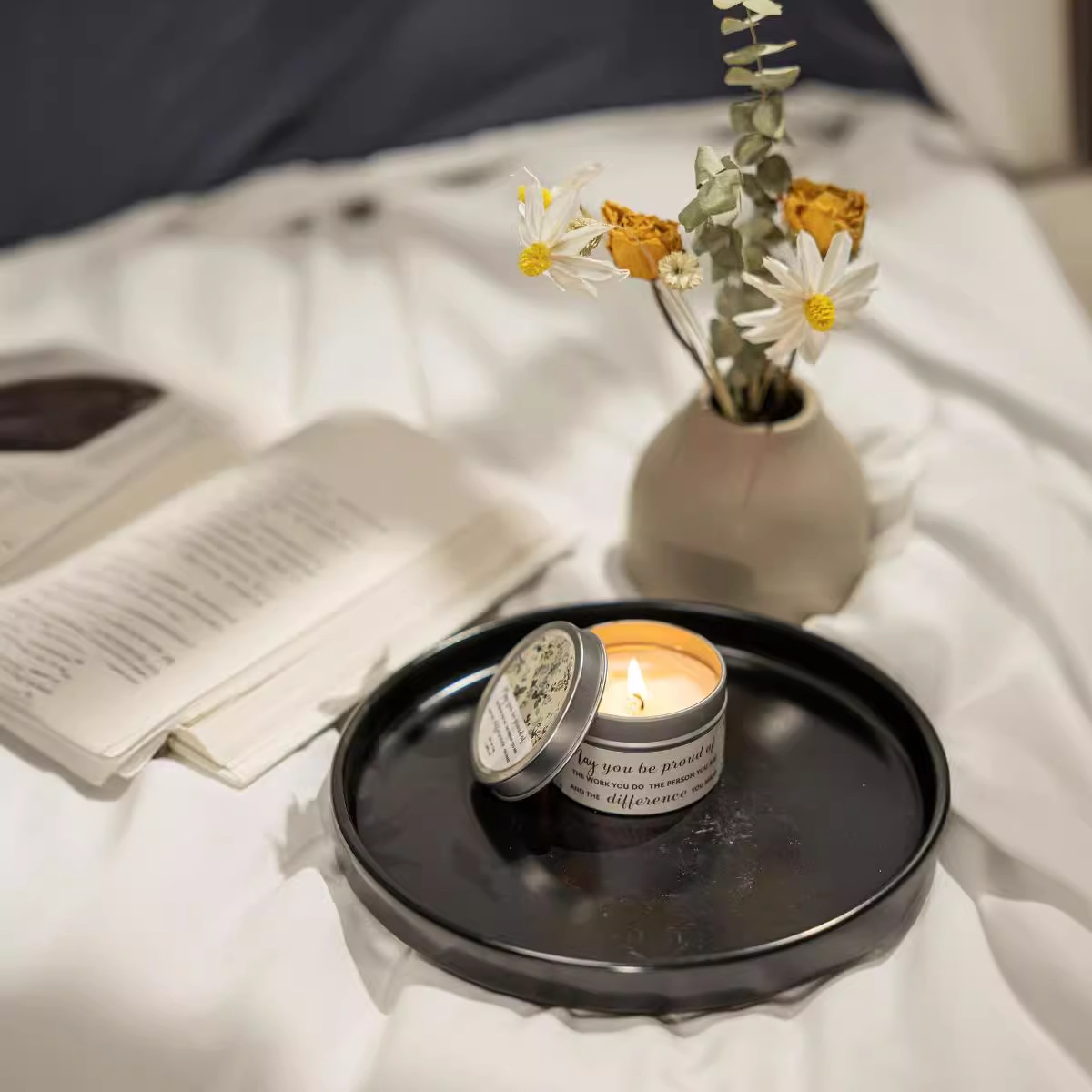 Creative Artist's Metal Can Scented Candle with Ins Nordic Style Romantic Gift Smokeless Aroma Handmade Gift Wholesale