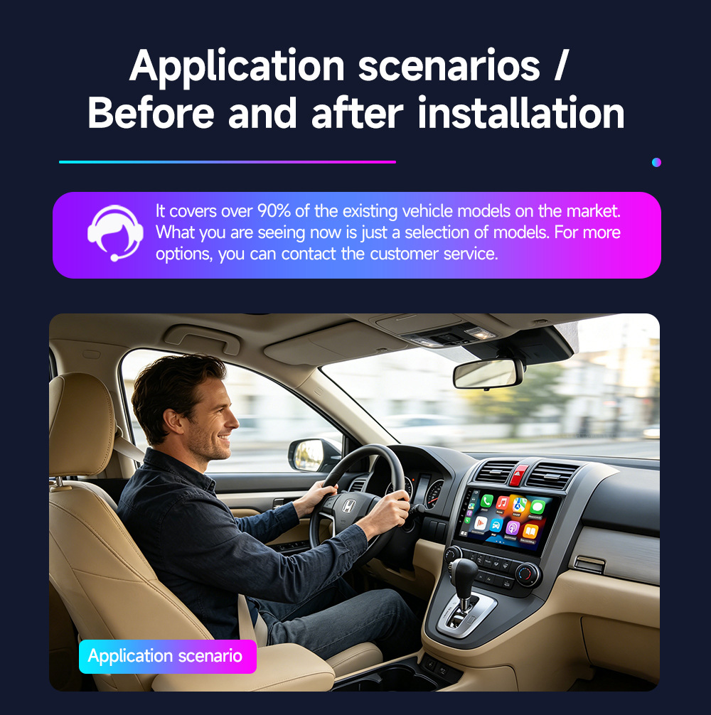 CarPlay Car Navigation GPS Stereo for Honda Civic 2016-21dvd