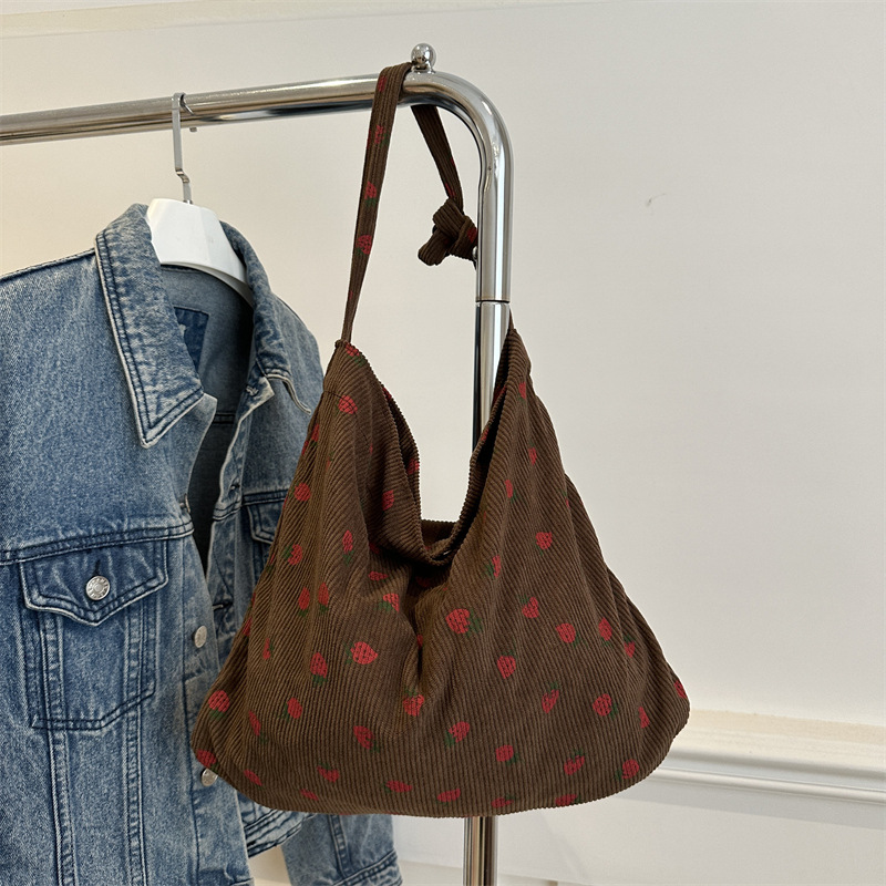 Mochila de moda impresión de fresa de velcro de gran capacidad de transporte de viaje de viaje de errores lindos mochila