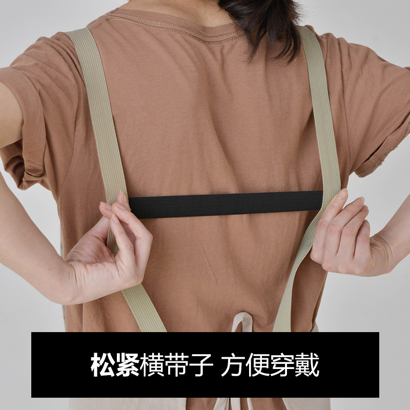 Delantal impermeable transfronterizo logotipo personalizado para hornear catering camarero ropa de trabajo cocina en casa delantal de lona al por mayor