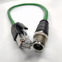 8-core X-type male connector with cable shielded signal line