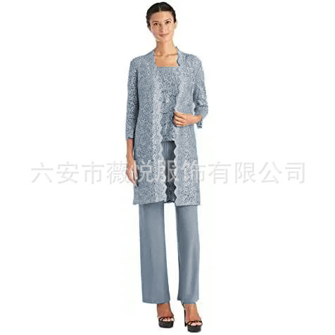 Foreign Trade Cross-Border Mother's Dress Banquet Wedding Fashion Casual Suit Large Size Slim Party Elegant Evening Dress