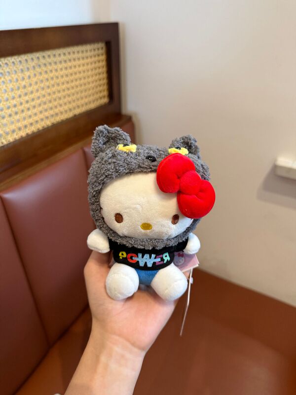 正版kt挂件HelloKitty三丽鸥毛绒公仔玩偶钥匙扣可爱包挂饰礼物|undefined