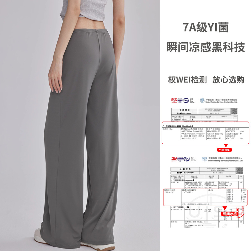Songzhan 夏の新しいクールなヨガパンツ女性のための速乾性ルーズランニングスポーツワイドレッグパンツプロフェッショナルトレーニングフィットネス|undefined