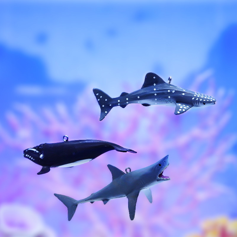 Escenografía de pecera explosiva, decoración de acuarios, tiburón de simulación, ballena azul, mundo submarino, adornos flotantes marinos transfronterizos