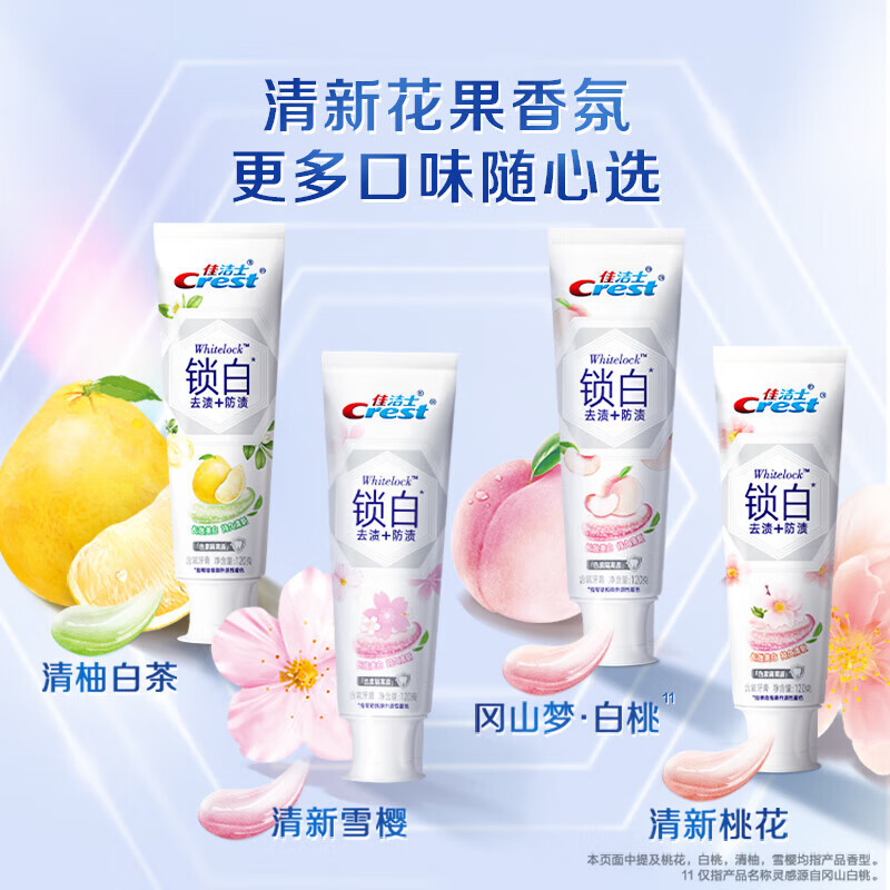 Crest whitening toothpaste 120g small white tube 3D dazzling white lock whitening toothpaste to remove odor and leave fragrance manufacturer wholesale