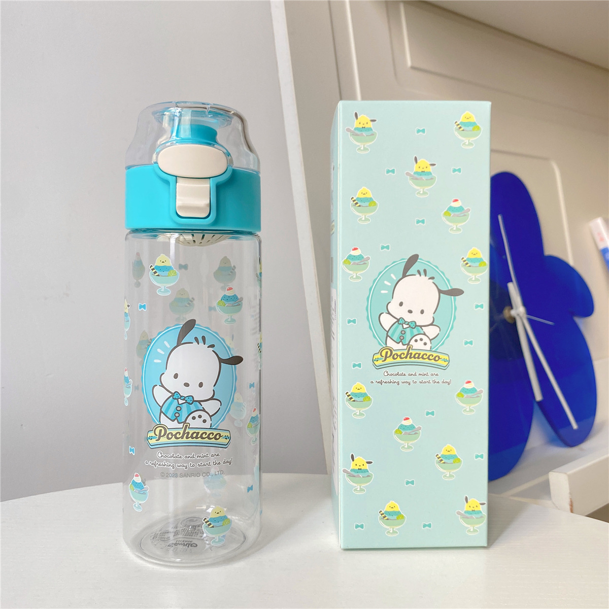 Sanrio taza de agua niñas estudiante de alta apariencia taza de plástico tritan alta temperatura resistente verano lindo niños taza de agua