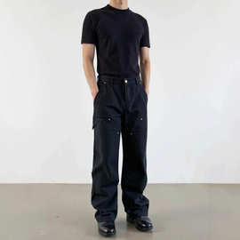 KZD男装|直筒b01版型伐木裤工装裤做旧水洗简约长裤cleanfit风
