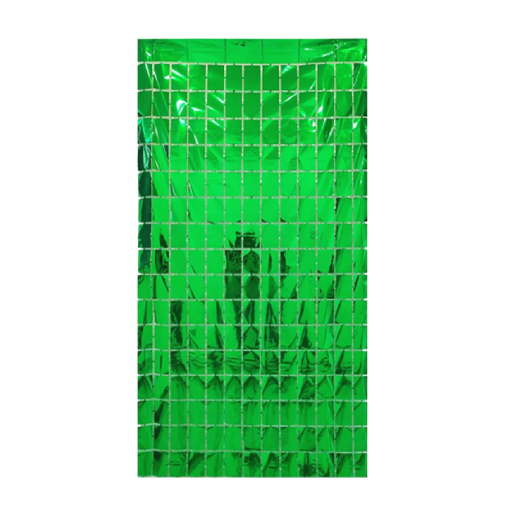 Cuadrado cuadrado cortina de seda de lluvia decoración de la pared de fondo 1 * 2m decoración brillante fábrica al por mayor comercio exterior