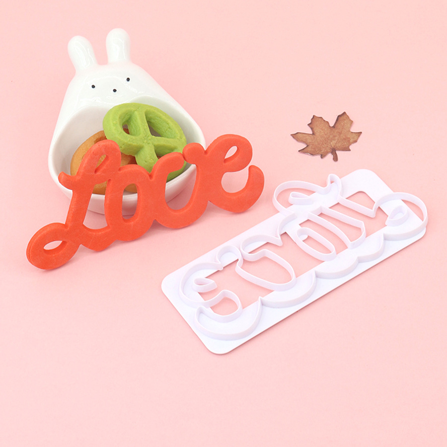 Molde para cortar galletas con forma de letras, molde para fondant, bricolaje, pastel simulado, prototipado rápido, suministro directo de fábrica.