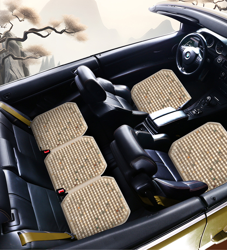 Bodhi Seed All-Season Car Seat Cushion Is Comfortable and Breathable. Summer Beads Car Seat Cushion Natural Bodhi Beads