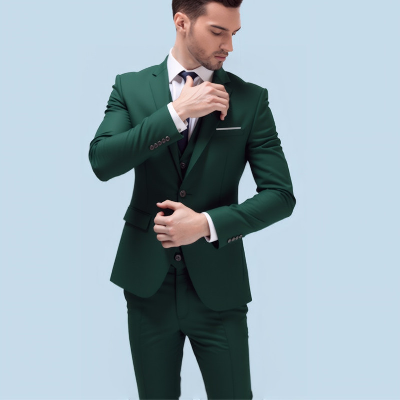Abito da uomo slim fit tre pezzi per matrimonio e banchetto_voghion.com