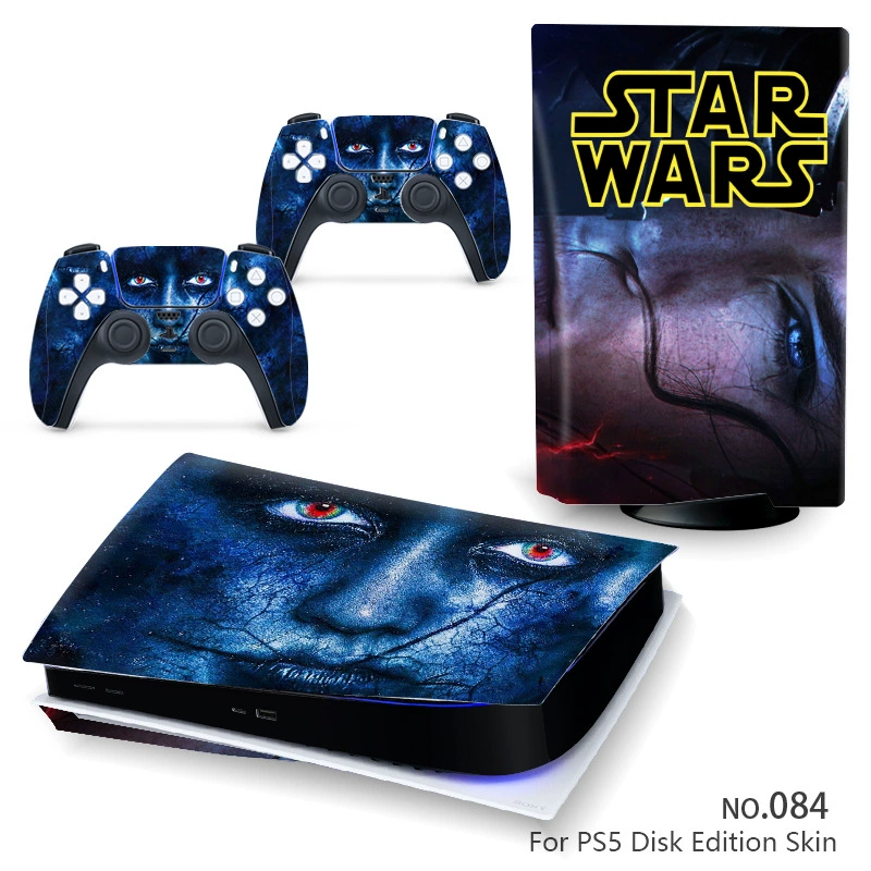Наклейка‑скин для консоли (Sony) PS5, 5 предметов, декоративная виниловая защита, для дисковой и цифровой версий