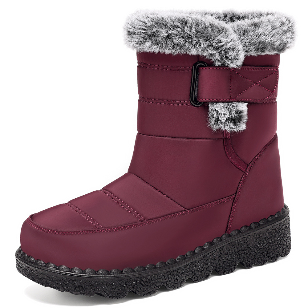 Zapatos de algodón de invierno de mujeres transfronterizas botas de nieve de poliuretano botas de mujer gruesas botas de algodón calentamiento