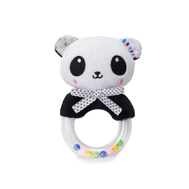 BBSKY - Sonajero de mano de felpa para bebés con diseño de caballito de mar y cerdito, transparente, al por mayor, educativo