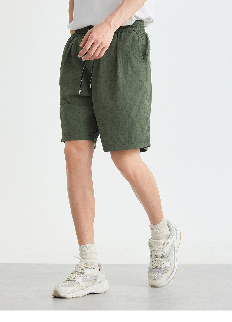 Quần short thể thao nam vải lưới thoáng khí, khô nhanh, dáng 5 phân — Xanh navy chi tiết 25