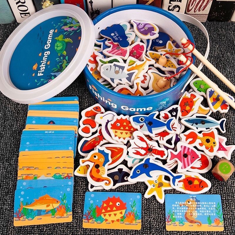 물고기 31마리 + 낚싯대 2개 + 카드 31장 [통]