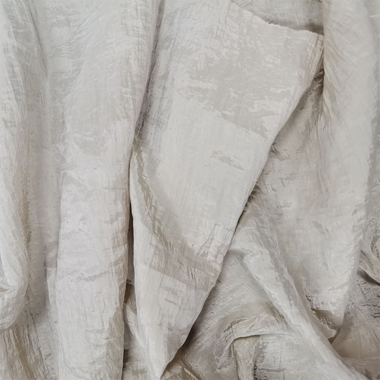 现货供应海岛绉欧面料 麻面料锦纶透气舒适汉服立领对襟大袖长衫