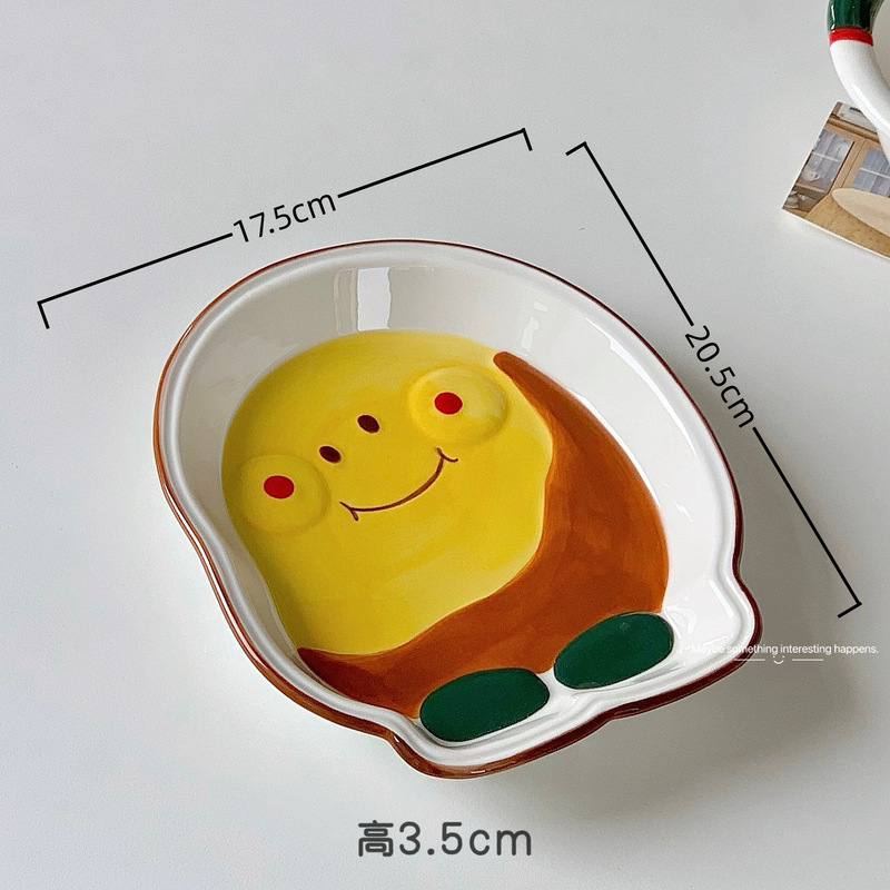 かわいい陶磁器の茶碗の碗の皿のセットの女子学生の高い顔の値のヨーグルトの碗の朝食の碗の家庭用ネットの赤い食器の皿の碗|undefined