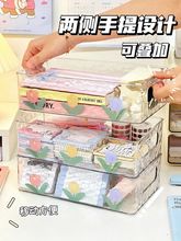ins风亚克力收纳盒桌面桌上透明置物盒韩式抽屉储物盒宿舍置物架
