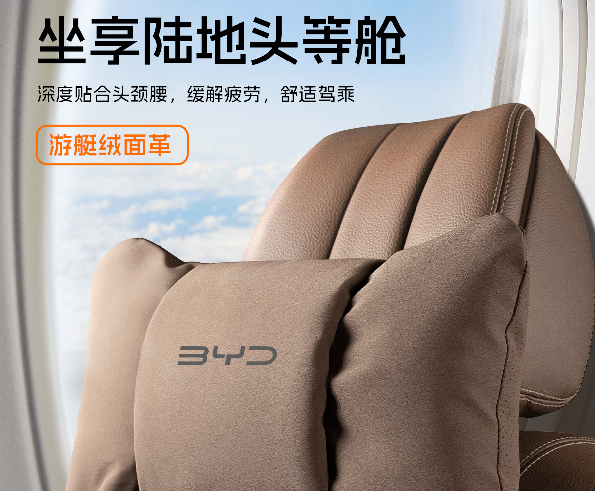 Suitable for Byd Headrest and Lumbar Support Car Han Song Plus Dmi Song Pro Qin Plus Tang Ev Dolphin Yuan Plus Protector