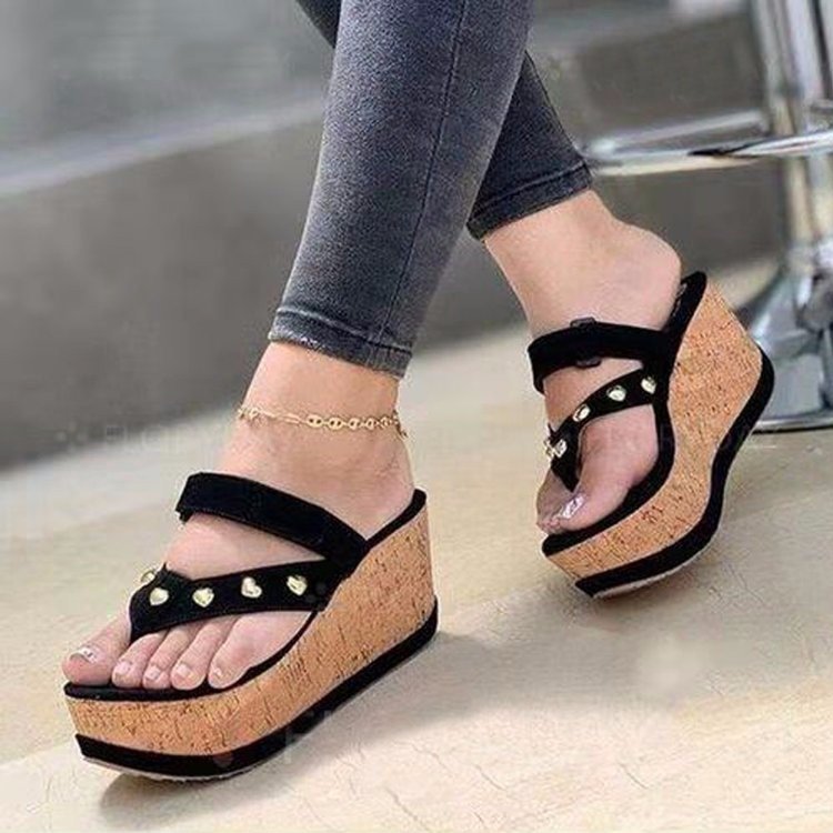 thick bottom willow nails fashion high-heeled sandals wholesale women s clothing Nihaostyles NSHYR68362