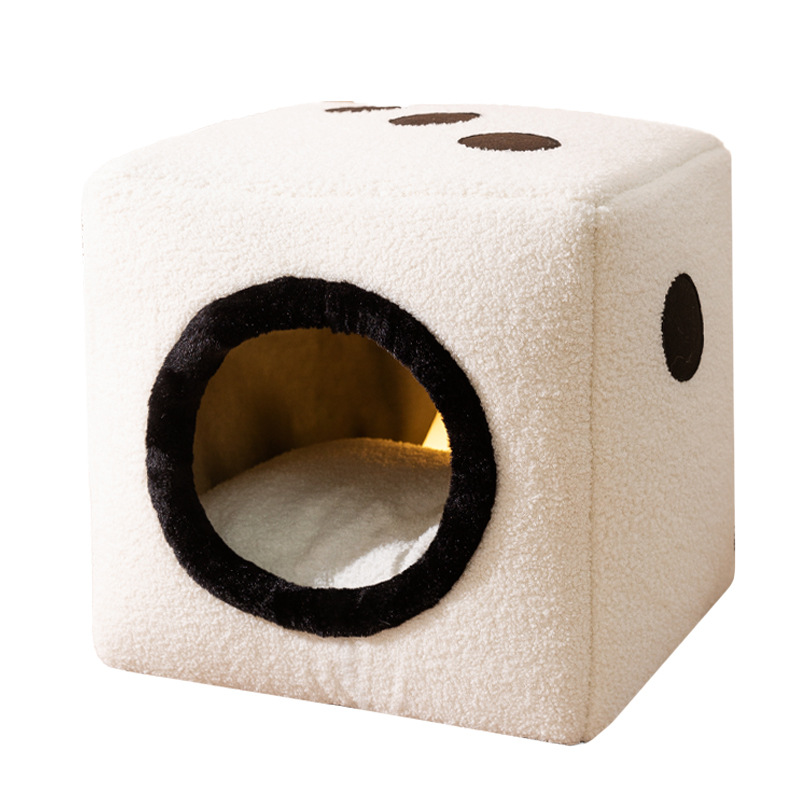 Mascota Perrera de invierno Four Seasons Universal tipo de casa extraíble y lavable invierno cálido cama del perro de Peluche estera perro pequeño