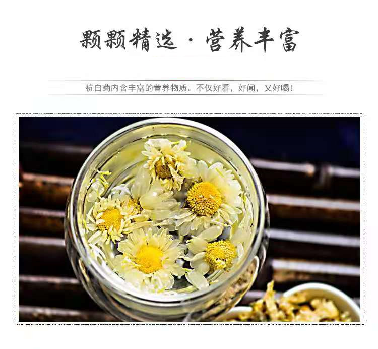 Hang Bai Ju (Chrysanthemum morifolium) — Tongxiang Fetal Chrysanthemum Flower Tea, Sulfur-Free in use