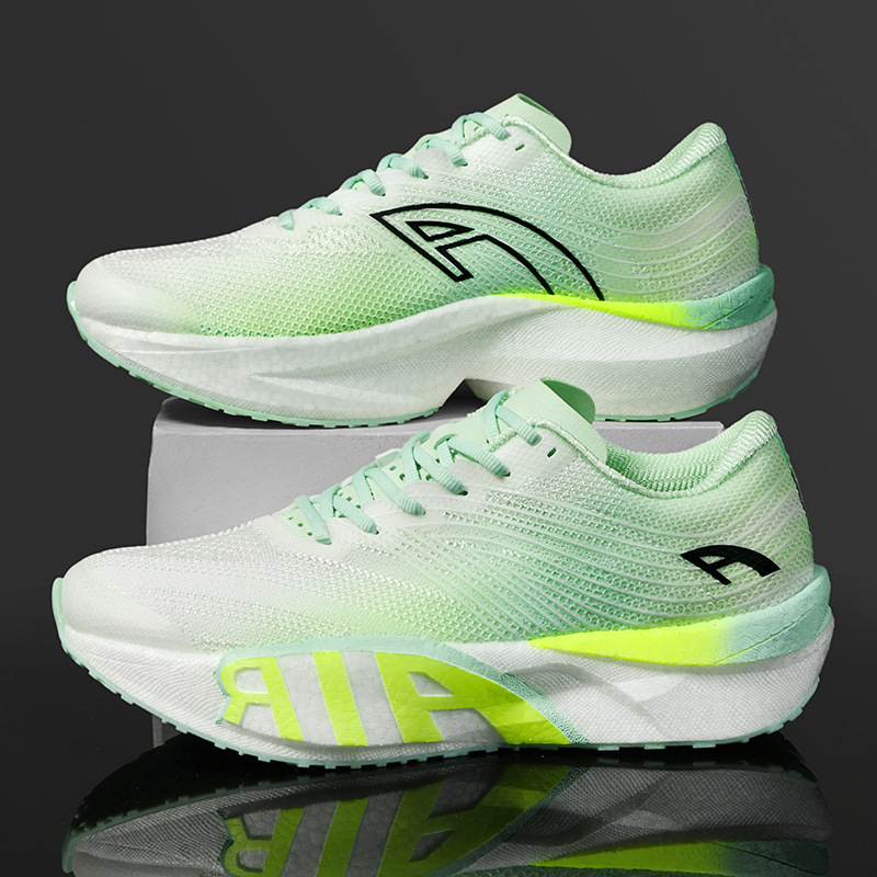 National Trendy Youth Super Ligero, transpirable, antideslizante, zapatos para correr, tablero de carbono de palma completa para hombre, zapatos deportivos casuales para estudiantes