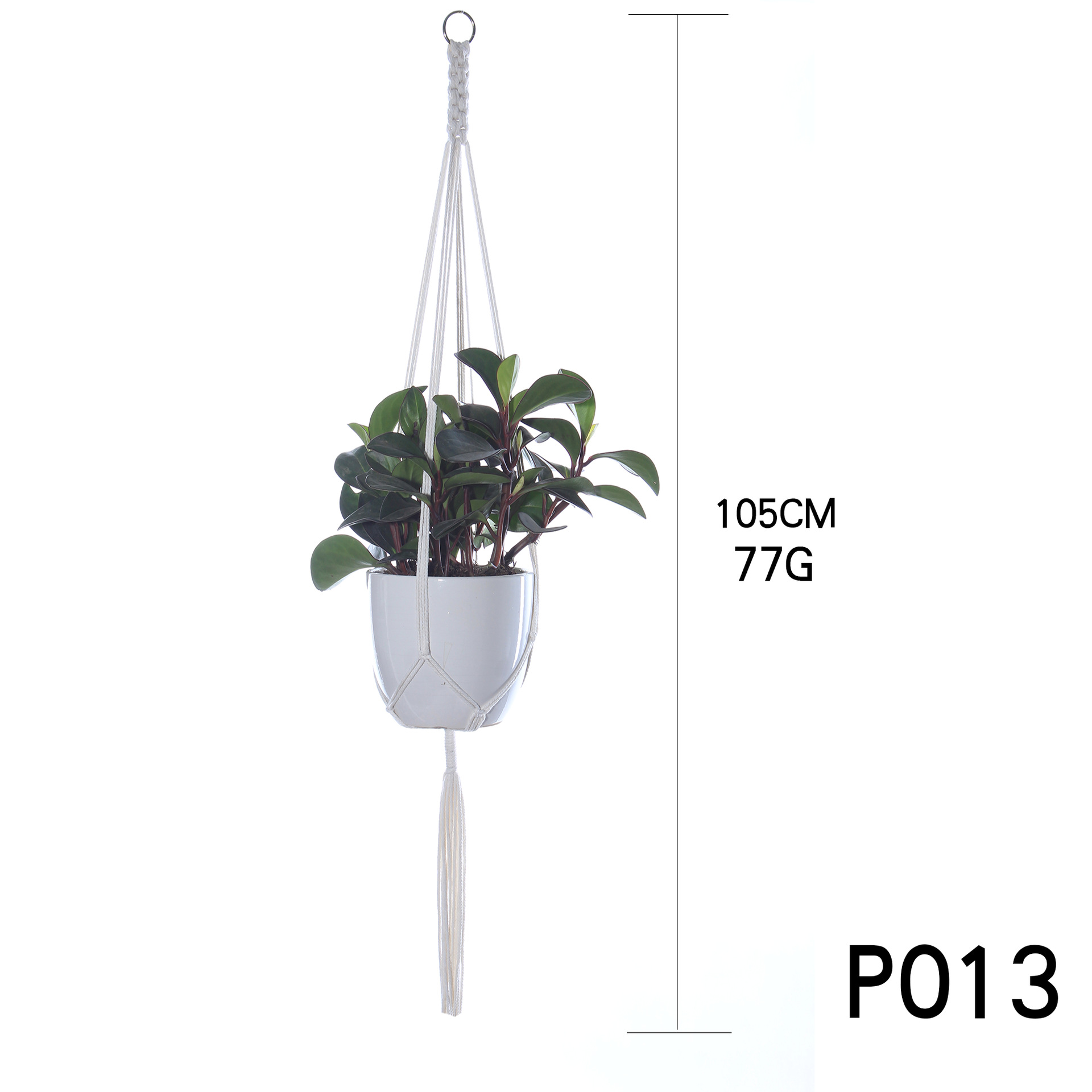 クロスボーダー植木鉢ネットポケット園芸緑植創意金綿縄植木鉢吊りかご手編み綿紐吊り植木鉢ネットポケット