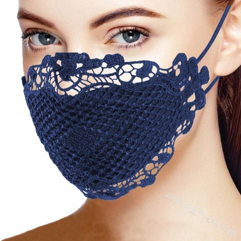 Maschera facciale in pizzo anti-appannamento, anti-polvere, anti-sole, idrosolubile, a strati, con pendente all'orecchio_voghion.com