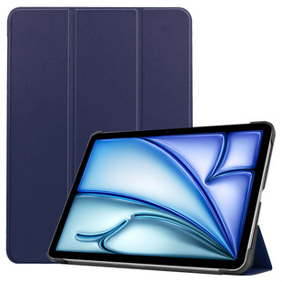 Suitable for new 2025 iPadAir13 flat protective case tri-fold Caster solid color protective case 13 inch shell