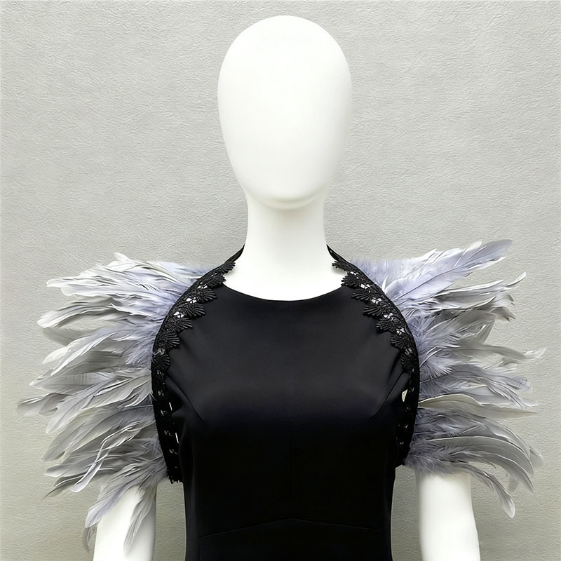 Amazon plumas mantel luchador show traje gladiador vestido estilo vikingo carnaval antiguo abrigo aristocrático TK