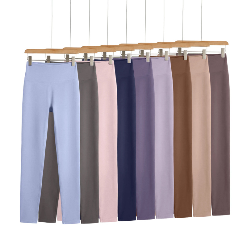Ld In-Stock Cropped Pants with No Awkward Lines, Peach-Lift Yoga Pants, High-Waisted Tummy Control, Naked-Feel Women's Leggings