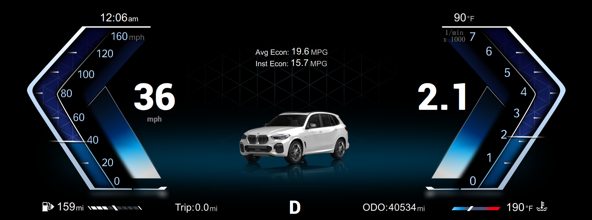 Suitable for Bmw E60/E70/E71, Old Bmw 5 Series, X5, X6, Modified and Upgraded Full Lcd Instrument Panel Virtual Cockpit