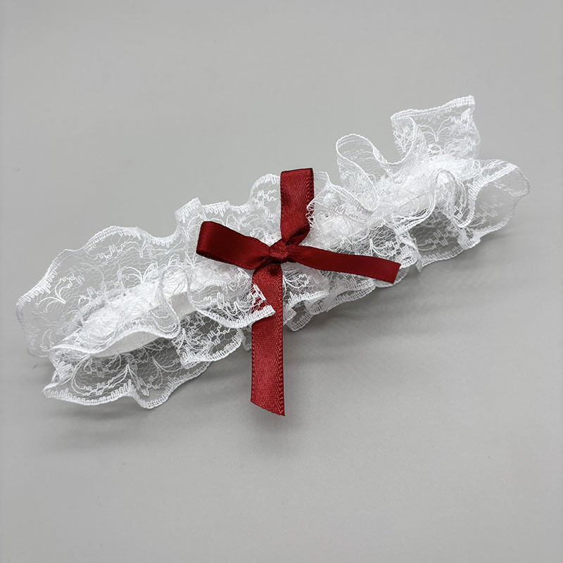 Nuevos productos transfronterizos japoneses de encaje arco de pierna anillo de novia accesorios de vestido de boda muslo correa de pierna de boda cubierta de pierna