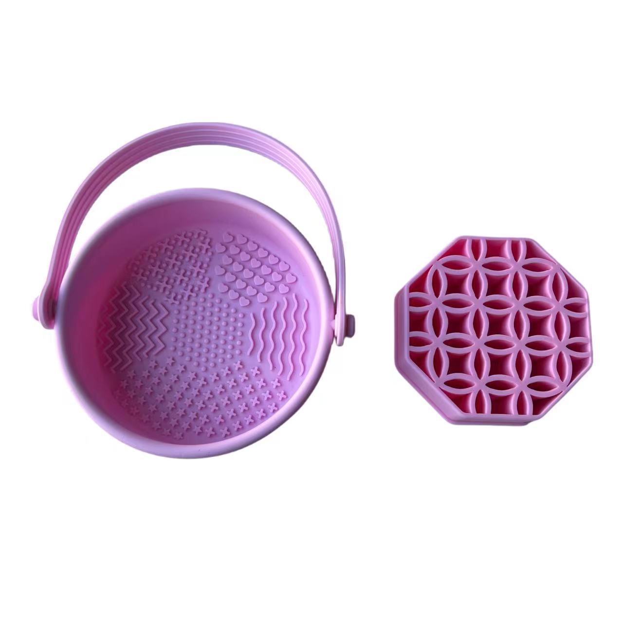 Silicona maquillaje cepillo limpiador polvo puff belleza huevo secado estante esponja cepillo limpieza en seco herramienta de limpieza lavado tazón