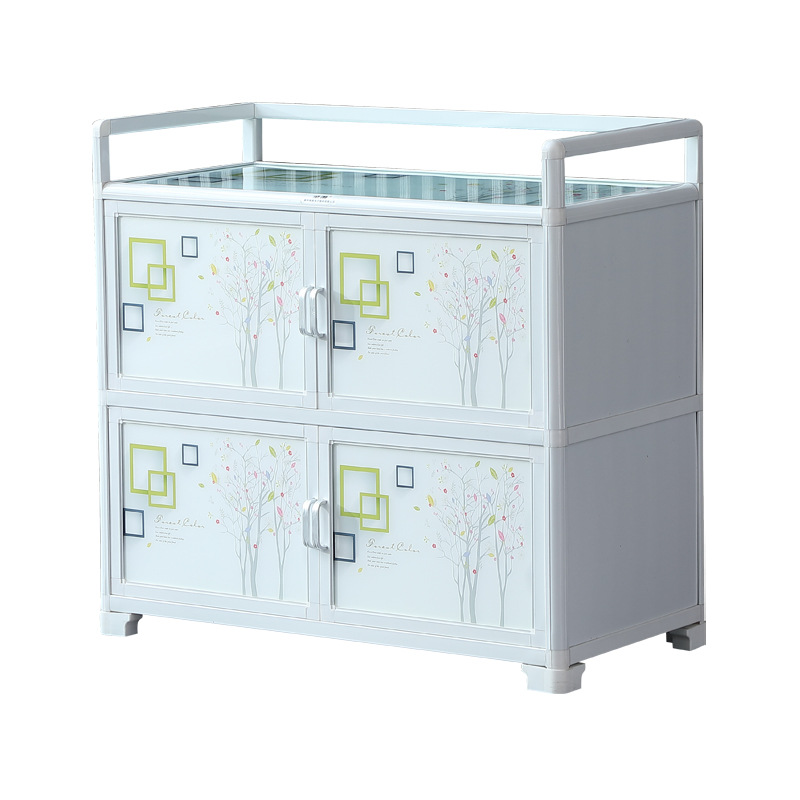 Gabinete de comedor sala de estar armario de aluminio casero armario de almacenamiento simple moderno armario de té armario de cocina armario