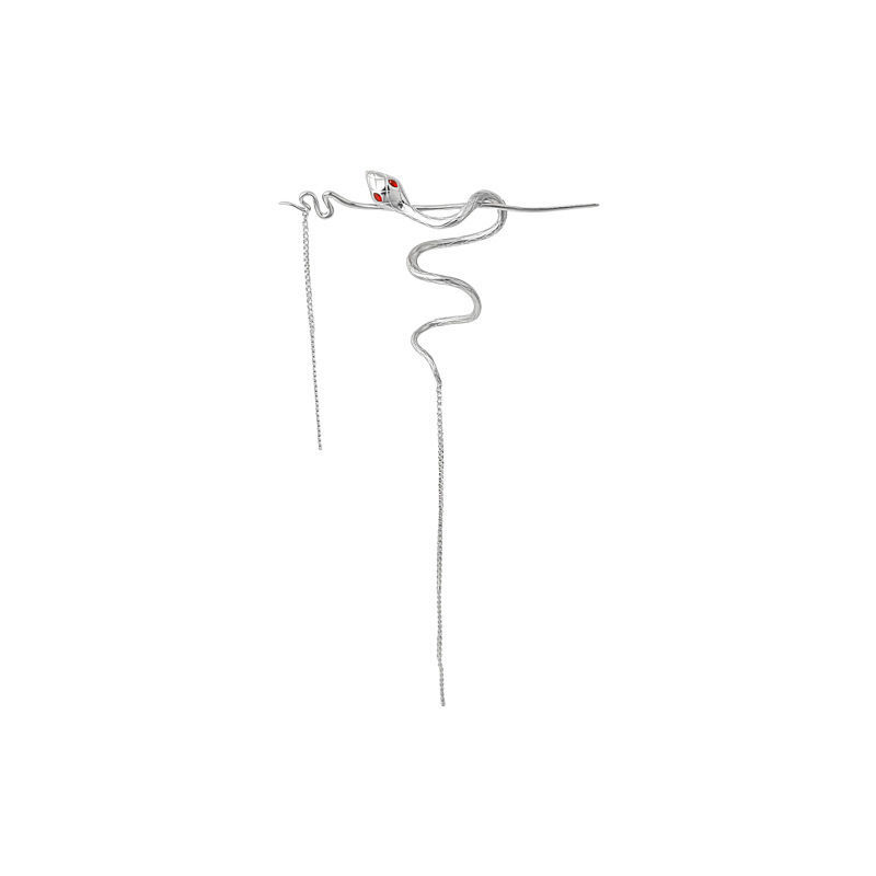 Corea del Sur en forma de serpiente borla incrustada en diamante horquilla ins nicho de alto grado sentido updo horquilla Luz Accesorios para el cabello de lujo estilo nacional