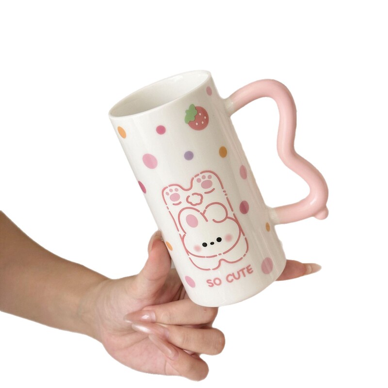 可爱萌宠陶瓷水杯马克杯子女生办公室咖啡早餐牛奶杯实用生日礼物|undefined