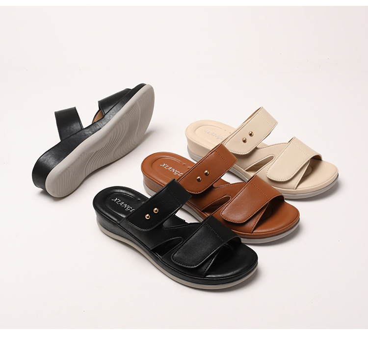 Wedge Heel Non-Slip Shoes For Women Summer New Fashionable Casual Versatile Beach Vacation Sandals_vogvips.com