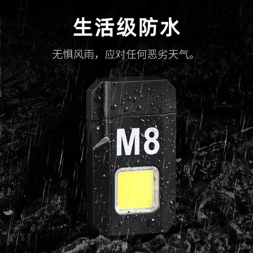 Best-selling mini lighter flashlight, rechargeable with side light, outdoor portable emergency flashlight