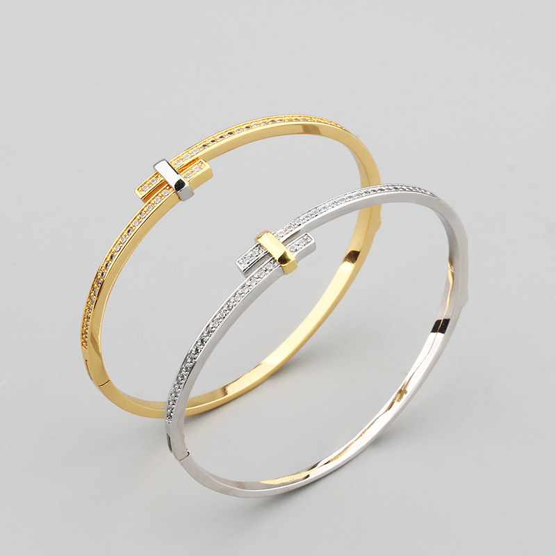 Daily Occasion Wholesale Jewelry Simple Style Geometric Copper Zircon Plating Inlay Rings Bracelets