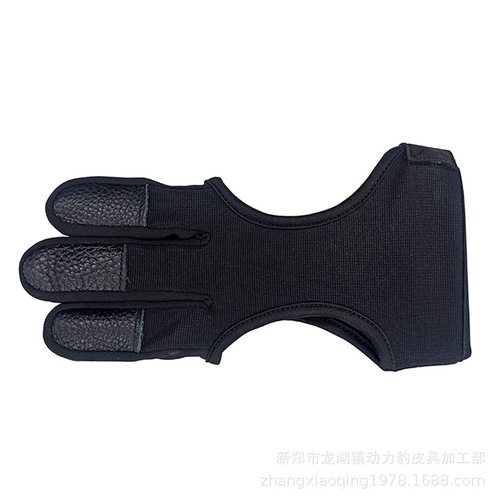 Bow and arrow finger protectors, traditional American hunting bow recurved cowhide three-finger finger protectors, competition archery gloves, bow and arrow accessories